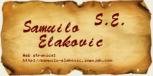 Samuilo Elaković vizit kartica